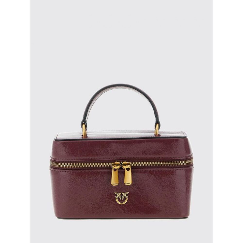 Pinko Women Pinko Crush Leather Mini Handbag With Metal Love Birds Logo